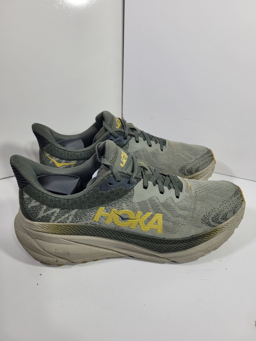 HOKA Green and Yellow Running Shoes